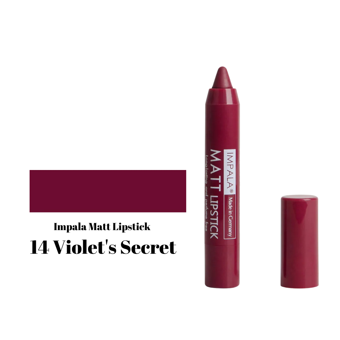 Impala Automatic Matt Lipstick Long Lasting and Perfume Free No14 Violet’s Secret – Αυτόματο Ματ Κραγιόν Violet’s Secret