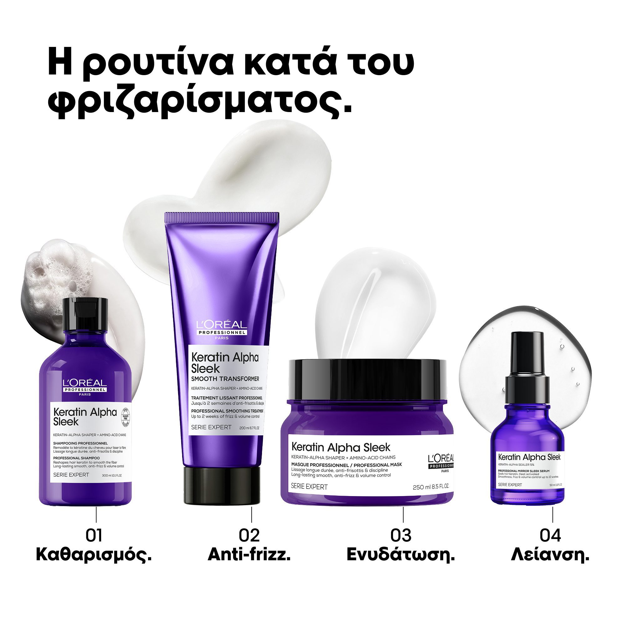 L’Oréal Professionnel Keratin Alpha Sleek Professional Mask 250ml – Μάσκα Λείανσης - Image 5