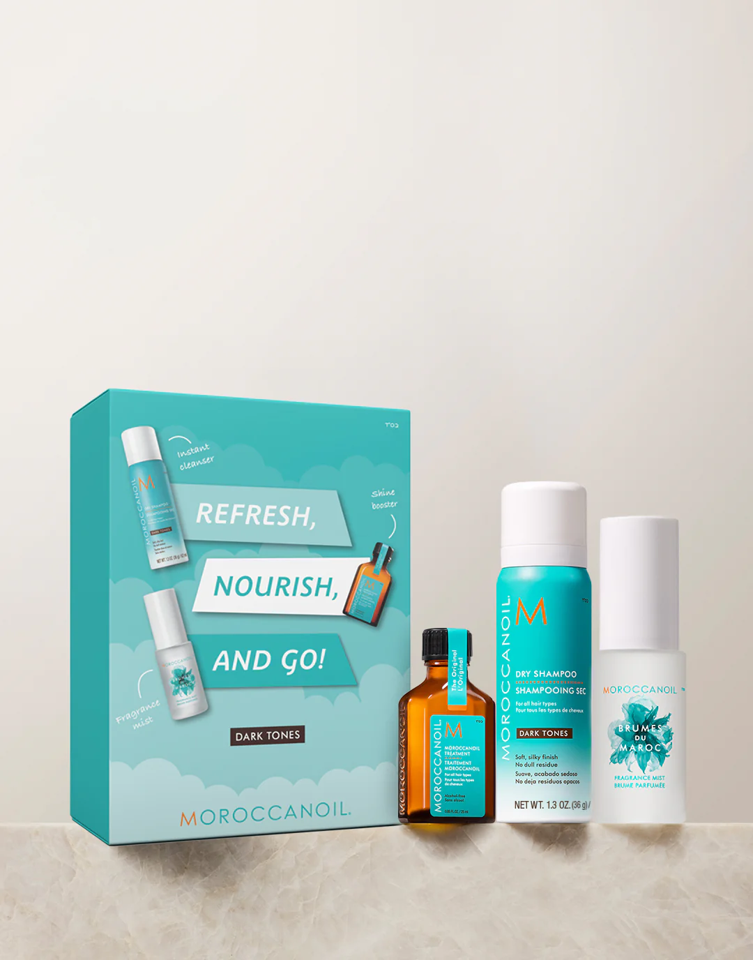 Moroccanoil Refresh Nourish and Go Dark Tones – Σετ Ανανέωσης & Θρέψης για Σκούρους Τόνους - Image 2