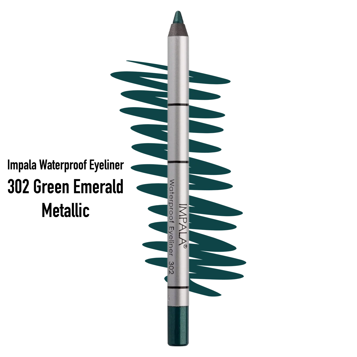 Impala Waterproof Eyeliner 302 Green Emerald Metallic – Αδιάβροχο Eyeliner 302 Green Emerald Metallic