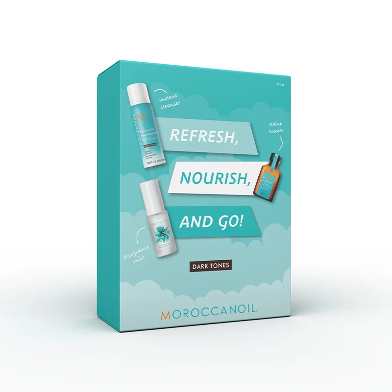 Moroccanoil Refresh Nourish and Go Dark Tones – Σετ Ανανέωσης & Θρέψης για Σκούρους Τόνους