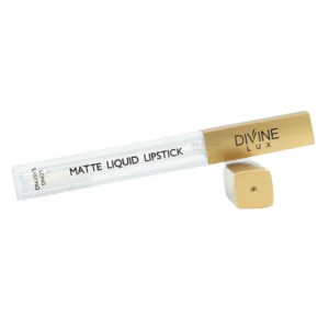 Divine Lux Matte Liquid Lipstick No.19 Transparent Matte – Ματ Κραγιόν Υγρής Μορφής με Μακρά Διάρκεια & Βελούδινο Φινίρισμα