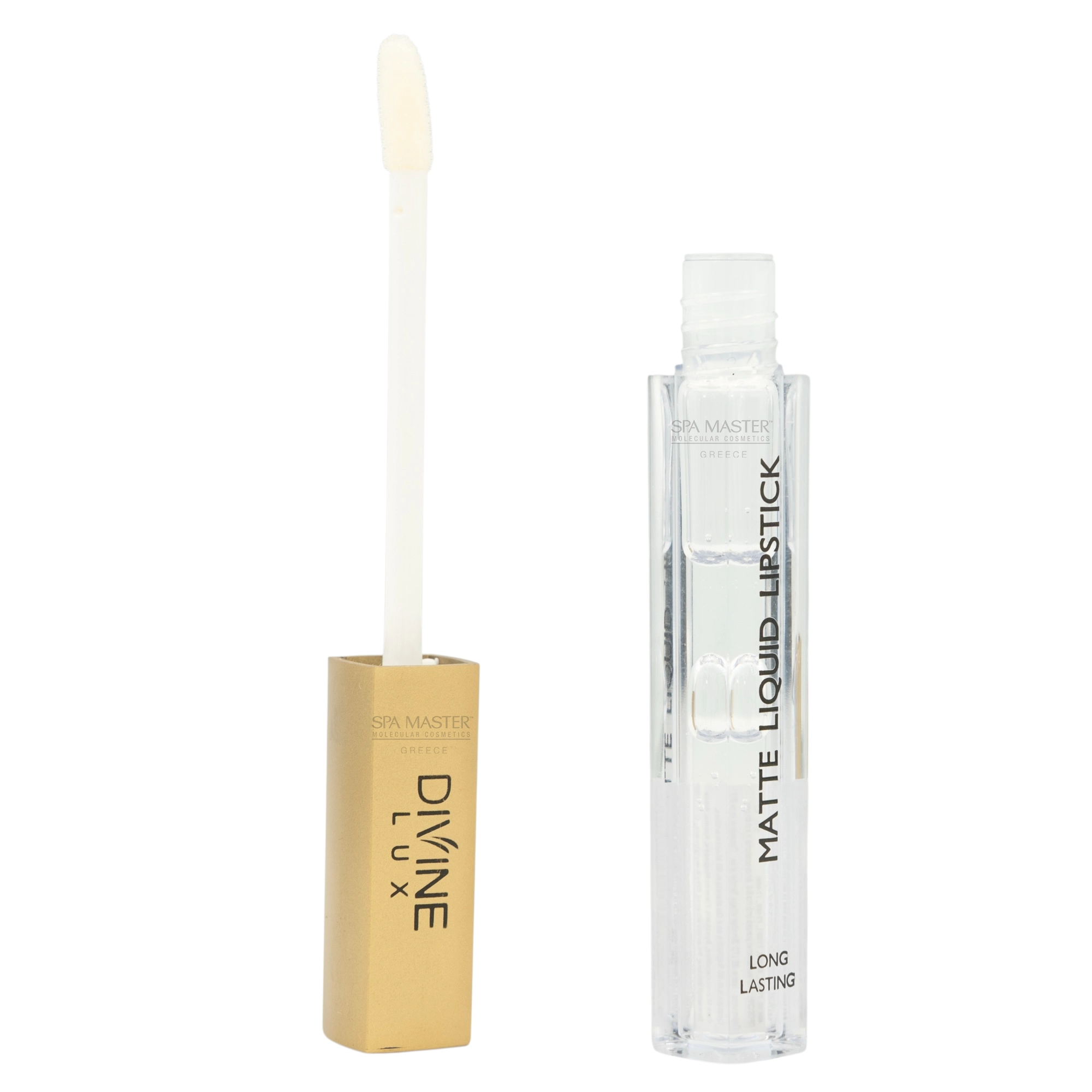 Divine Lux Matte Liquid Lipstick No.20 Transparent Clear – Ματ Κραγιόν Υγρής Μορφής με Μακρά Διάρκεια & Βελούδινο Φινίρισμα - Image 4