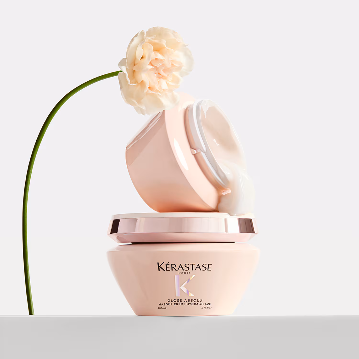 Kérastase Gloss Absolu Masque Riche Crème Hydra Glaze 200ml – Μάσκα Λάμψης για Χοντρά Μαλλιά με Τάση Φριζαρίσματος - Image 3