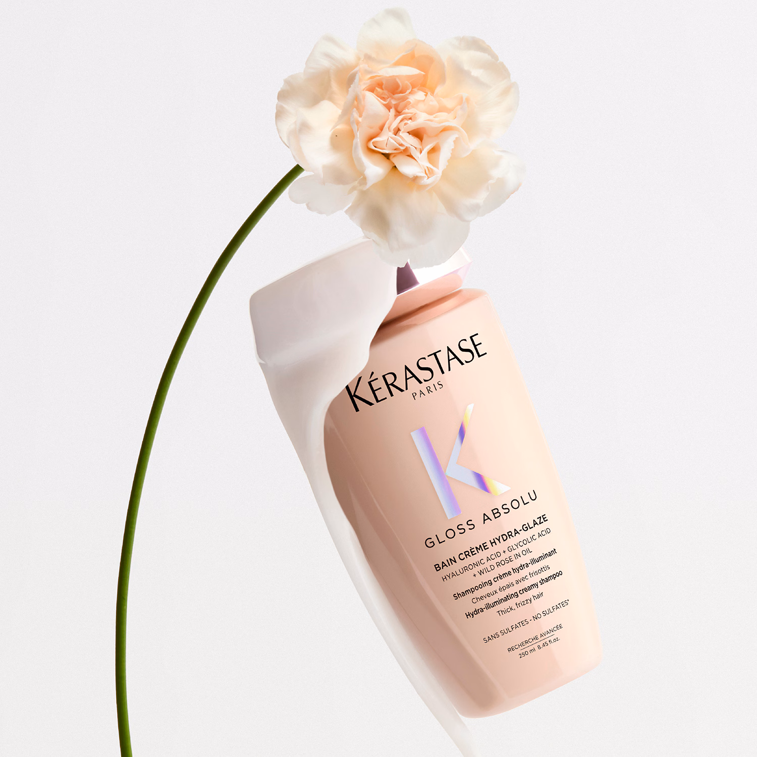 Kérastase Gloss Absolu Bain Riche Crème Hydra Glaze Shampoo 250ml – Σαμπουάν για Χοντρά Μαλλιά με Τάση Φριζαρίσματος - Image 2