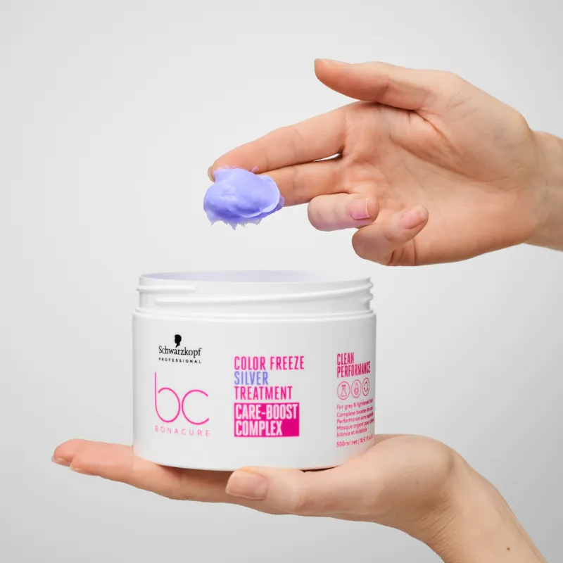Schwarzkopf Bonacure Color Freeze Silver Treatment 500ml – Μάσκα Εξουδετέρωσης Κίτρινων Τόνων για Ξανθά & Γκρίζα Μαλλιά - Image 2