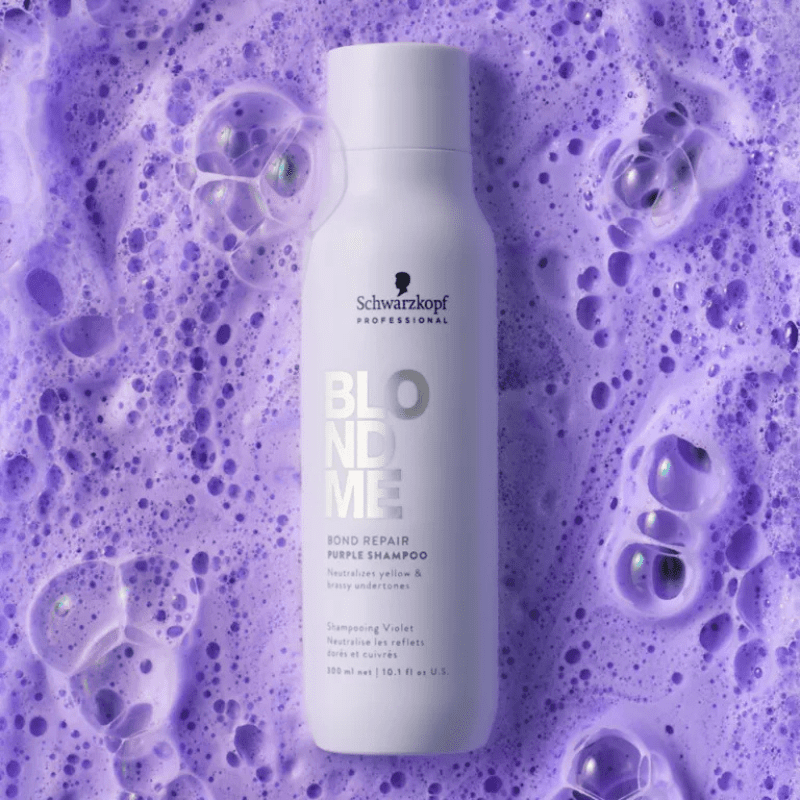 Schwarzkopf BLONDME Bond Repair Purple Shampoo 300ml – Σαμπουάν για Εξουδετέρωση Κίτρινων Τόνων - Image 2