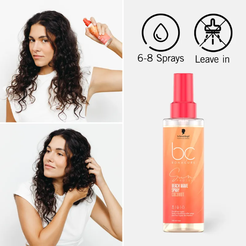 Schwarzkopf Bonacure Sun Protect Beach Wave Spray 150ml – Spray Υφής για Κυματιστά Μαλλιά Παραλίας - Image 4