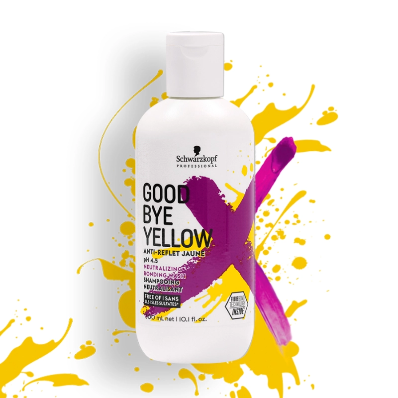 Schwarzkopf Goodbye Yellow Shampoo 300ml – Σαμπουάν κατά των Κίτρινων Τόνων για Ξανθά & Γκρίζα Μαλλιά - Image 4