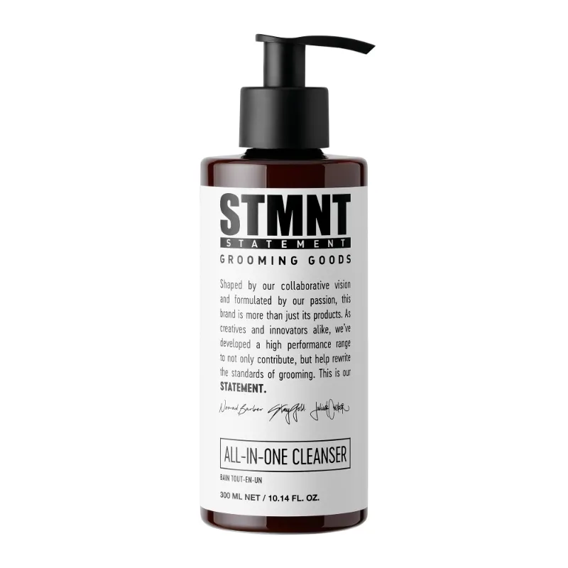 STMNT All-In-One Cleanser 300ml – Πολυχρηστικό Καθαριστικό για Μαλλιά, Σώμα & Γένια