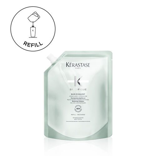 Kérastase Specifique Bain Divalent Refill 500ml – Σαμπουάν Εξισορρόπησης για Λιπαρές Ρίζες & Ταλαιπωρημένα Μήκη