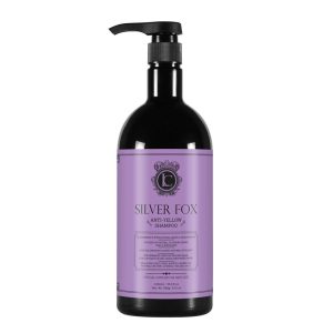 Lavish Hair Care Silver Fox Anti-Yellow Shampoo 1L – Σαμπουάν Εξουδετέρωσης Κίτρινων Τόνων για Ξανθά, Λευκά & Γκρίζα Μαλλιά