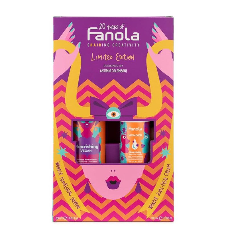Fanola Wonder Nourishing Celebration Kit – Shampoo & Anti-Frizz Cream για Ξηρά & Φριζαρισμένα Μαλλιά
