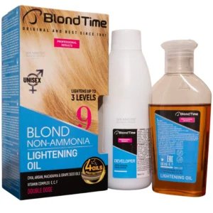 Blond Time No 9 Blond Non-Ammonia Lightening Oil 120ml – Ξανοιχτική Βαφή Μαλλιών σε Λάδι Χωρίς Αμμωνία έως 3 Τόνους