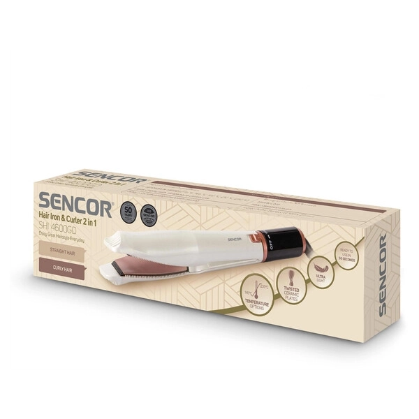 Sencor SHI 4600GD Hair Iron & Curler 2 in 1 – Ισιωτική Πρέσα Μαλλιών & Σίδερο για Μπούκλες με Κεραμική Επίστρωση - Image 6