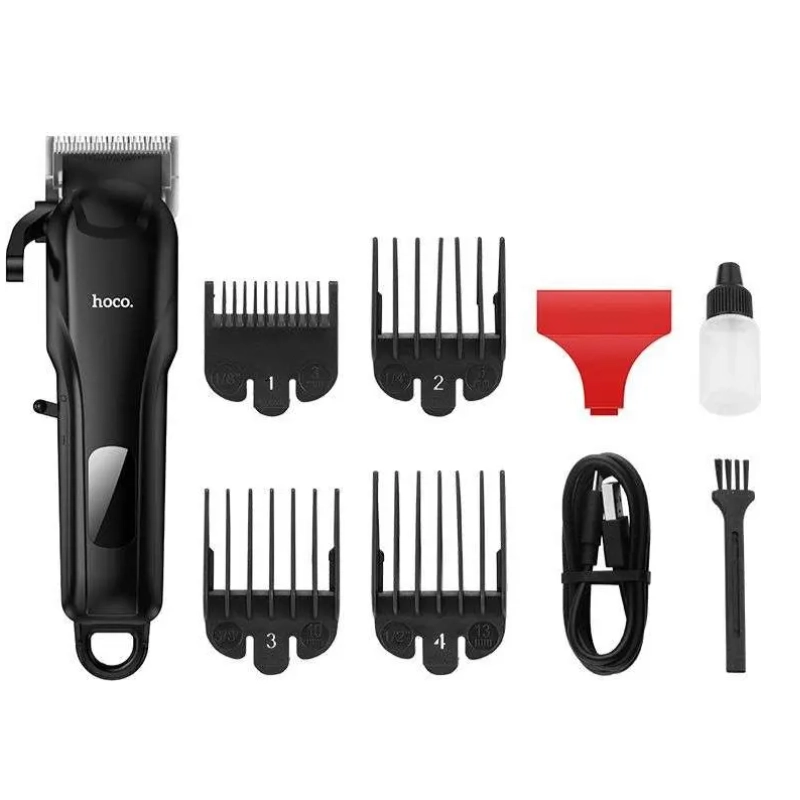 Hoco HP24 Hair Clipper – Επαναφορτιζόμενη Κουρευτική Μηχανή με Ψηφιακή Οθόνη, 7500RPM & 4 Οδηγούς