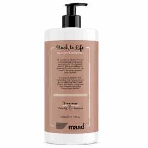 MAAD Back to Life Conditioner Nutriente 1000ml – Επαγγελματική Θρεπτική Μαλακτική Κρέμα για Θαμπά & Χημικά Επεξεργασμένα Μαλλιά