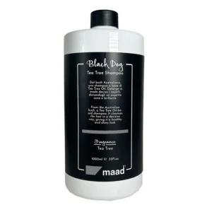 MAAD Black Dog Purifying Shampoo 1000ml – Επαγγελματικό Καθαριστικό Σαμπουάν για Λιπαρό Τριχωτό με Tea Tree Oil