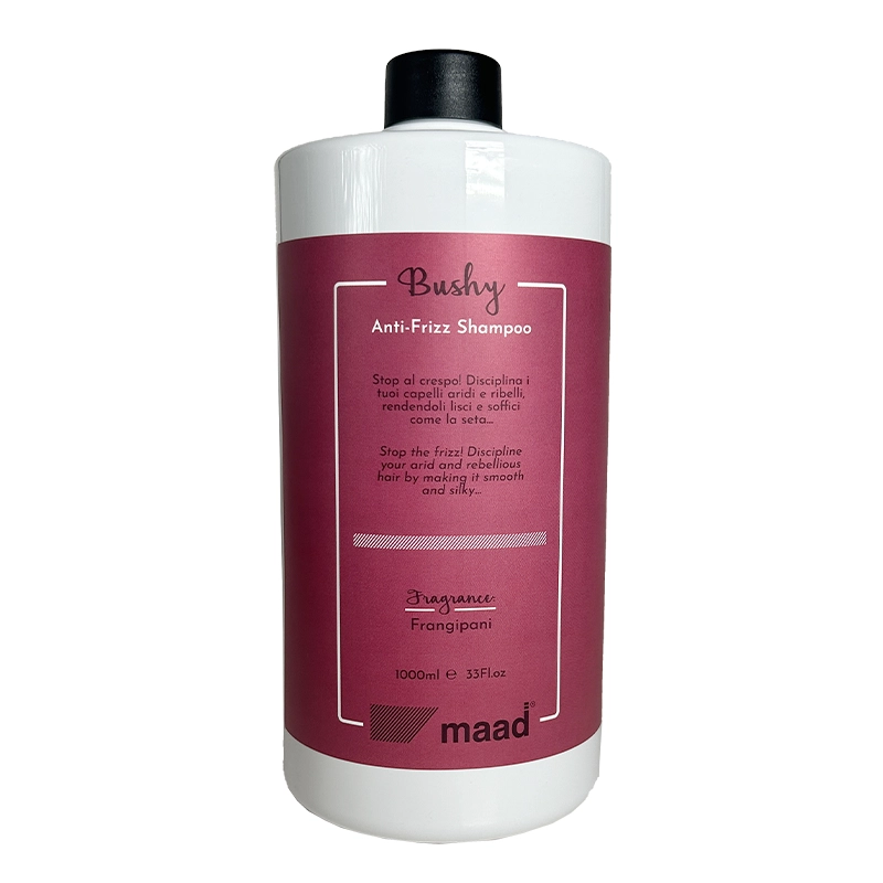 MAAD Bushy Shampoo Anti-Crespo 1000ml – Επαγγελματικό Σαμπουάν κατά του Φριζαρίσματος για Πυκνά & Ατίθασα Μαλλιά