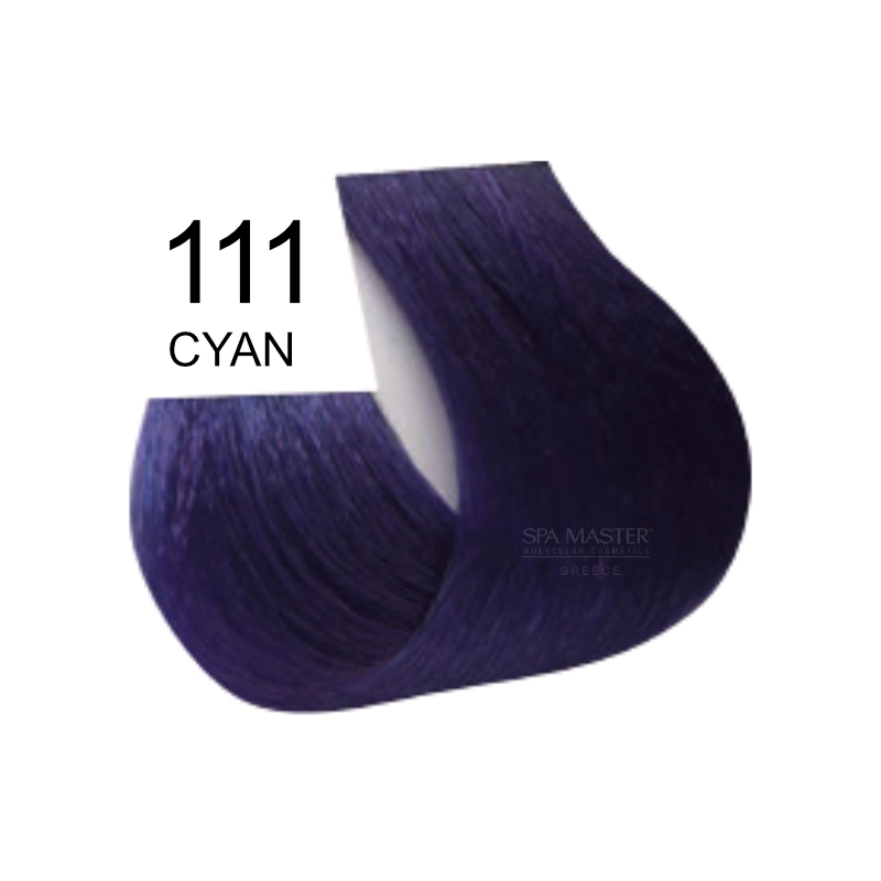 Spa Plex Color 111 Cyan Διορθωτικό Κυανό Mix Tone 100ml – Επαγγελματική Βαφή Μαλλιών Spa Master Color με Vitaplex Elixir