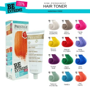 Vip's Prestige Be Extreme Semi-Permanent Hair Toner 100ml – Ημιμόνιμο Τόνερ Μαλλιών Χωρίς Αμμωνία για Έντονο Χρώμα & Λάμψη